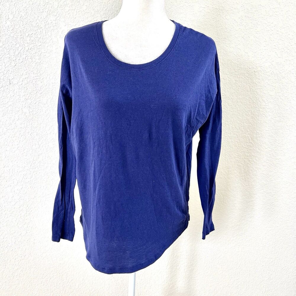 Pink Victoria's Secret Women's Small Navy Blue Long Sleeve Soft Pajama Shirt Top